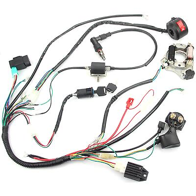 #ad For 50 70 90 110 125CC ATV Complete Wiring Harness CDI STATOR Ignition Electric $62.99