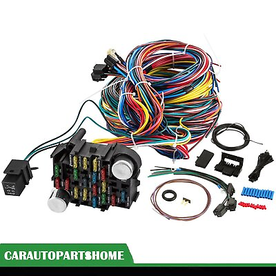 #ad 21 Circuit Wiring Harness For Chevy Mopar Ford Hotrods Long wires Universal $70.37