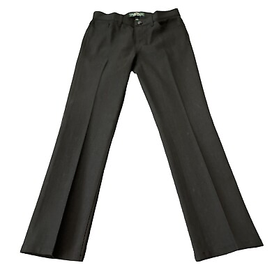 #ad Lauren Jeans Co. Ralph Lauren Women#x27;s Black Yacht Fsh Denim Pants Size 6P NWT $31.27