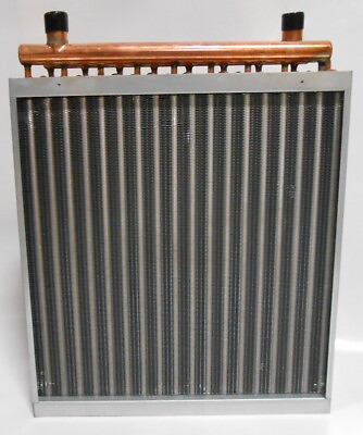 #ad 8x8 Water to Air Heat Exchanger Hot Water Coil Outdoor Wood Furnace $49.00