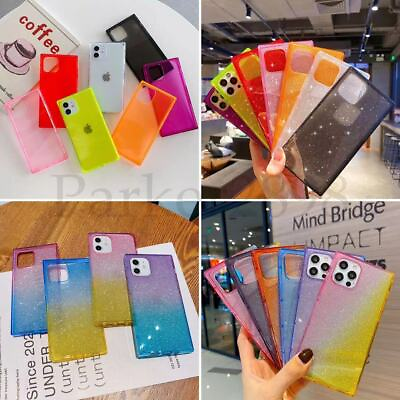 #ad For iPhone 13 12 11 Pro XR XS Max 8 Glitter Gradient Fluorescent TPU Case Cover $8.99