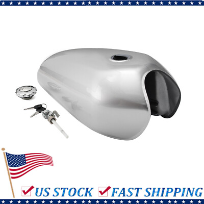 #ad #ad 9L 2.4Gallon Motorcycle Fuel Gas Tank w Cap For Honda CG125 Cafe Racer Durable $55.99