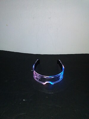 #ad Box of 4 Led Glasses Light Up Glasses Led Visor Glasses 7 colors and 5 modes $35.90