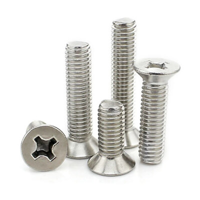 #ad 10 50pc M1.6 M4 Stainless Steel 304 Phillips Countersunk Flat Head Machine Bolts $7.37