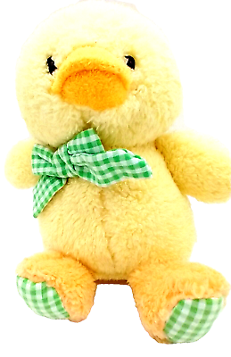 #ad Animal Adventure Yellow Duck Plush With Tush Tag Stuffed Animal Easter 9quot; $11.69