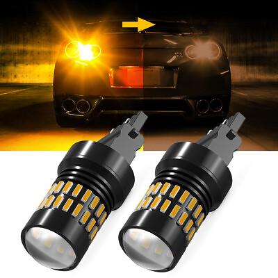 #ad AUXITO Yellow Amber 3157 3156 4157 LED DR Turn Signal Parking Light Bulb CANBUS $12.50