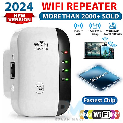 #ad WiFi Range Extender Internet Booster Wireless Signal Repeater Wireless Amplifier $10.49
