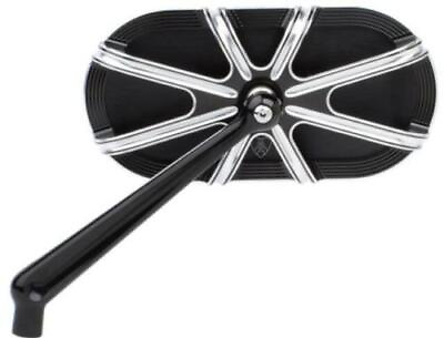 #ad Arlen Ness Black Chrome 10 Gauge Screw in Left Side Motorcycle Convex Mirror $89.95