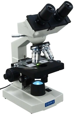 #ad OMAX 40X 2000X Binocular Compound LED Microscope w Mechanical Stage Open BOX $125.99