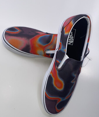 #ad Vans Men NEW Canvas 721356 Dark Aura Multi Color Slip On Skate Size M 9.5 W 11 $49.99