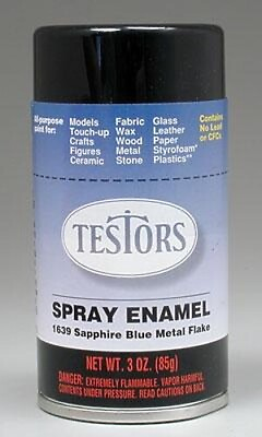 #ad Testors Spray Custom Blue Metal Flake 3 oz Hobby and Model Enamel Paint $10.12