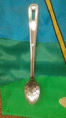 #ad 15quot; SLOTTED BASTING SERVING SPOON 18 8 S S WITH SHALLOW BOWL LIGHT WEIGHT ONE $9.75