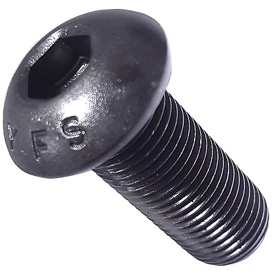 #ad 3 8 16 Button Head Socket Cap Screws Alloy Steel Grade 8 Black Oxide Allen Hex $71.22