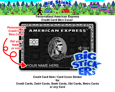 #ad Ameriican Expresss Black AMEXX Credit Card SMART Sticker Skin Wrap $6.78