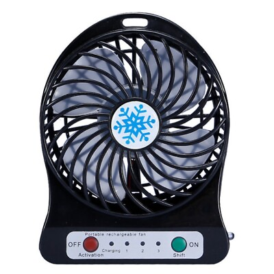 #ad Portable Rechargeable Fan Air Cooler Desk Fan USB Cooling Rechargeable Haie $7.99