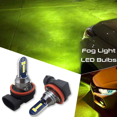 #ad 2pcs Super Bright Lemon Green H11 H8 LED Bulbs Car Truck Driving Fog Lights Lamp $11.99
