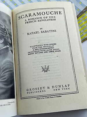 #ad SCARAMOUCHE by Rafael Sabatini Vintage 1923 14th Print Photoplay Illustrations $9.77