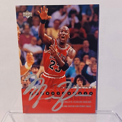 #ad 1997 upper deck Championship Journals Michael Jordan Bulls Autograph COA Real $529.00