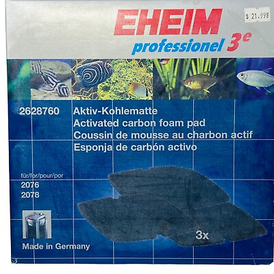 #ad #ad EHEIM 3pc CARBON FILTER PAD for PROC3 #2076 #2078 $15.19