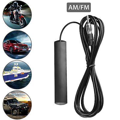 #ad Car Radio Antenna Stereo Hidden FM AM Aerial For Vehicle Truck Motorcycle Boat $6.99