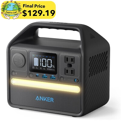 #ad Anker Portable Power Station 300W 256Wh Solar Generator Power Sup⁣ply Refurb $151.99