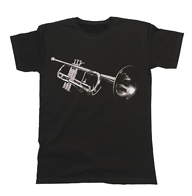 #ad Mens ORGANIC Cotton T Shirt TRUMPET Music Instrument Musician Band Gig Brass Eco GBP 8.95
