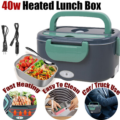 #ad Microwave Heated Lunch Box Plug Electric Office Portable Multi Function $36.99