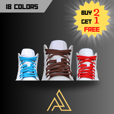 #ad Premium flat shoelace replacement#x27;s for nike air force jordan 63quot; 72quot; 48quot; $2.99