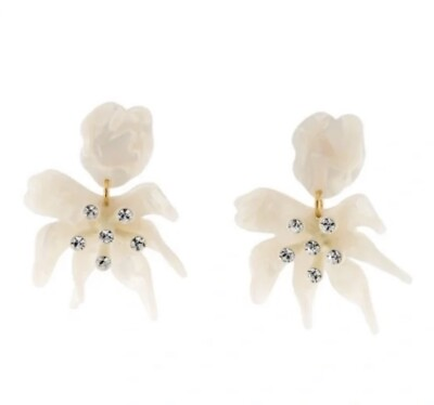 #ad Lily Sadoughi White Earrings $70.00