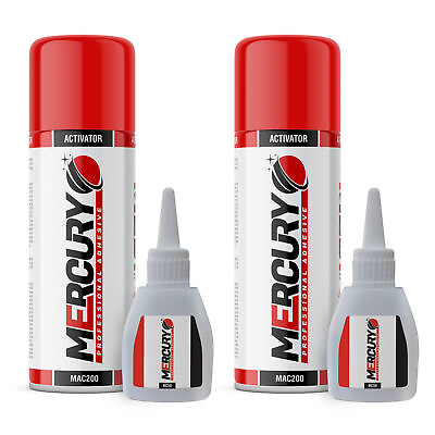 Mercury Instant Adhesive Super CA Glue 1.75 oz. with Activator 6.75 fl oz. $12.99