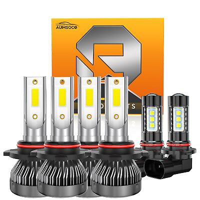 #ad 6500K LED Headlights Kit Fog Light Bulbs 6x For Jeep Grand Cherokee 2005 2010 $39.99