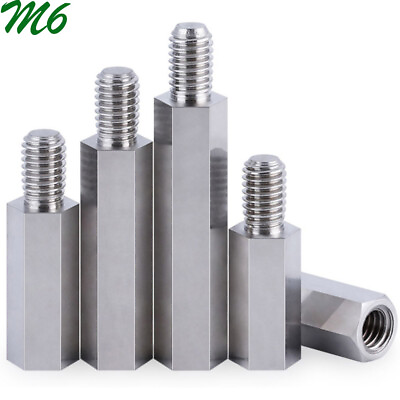 #ad M6 Male Female 304 Stainless Steel Hex Column Standoff Support Spacer PCB Board $90.95