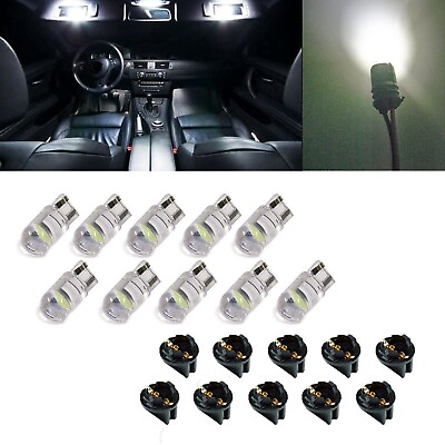 #ad LED Replacement Bulbs White T10 Base 10 PCS 12V For Interior Lights $8.99