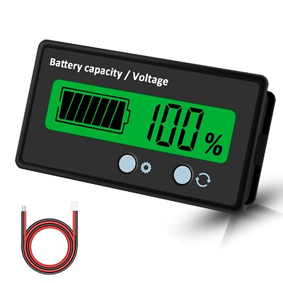 #ad DC 12V 24V 36V 48V 60V 72V 84V Battery Capacity Voltage Indicator Battery Gauge $9.99