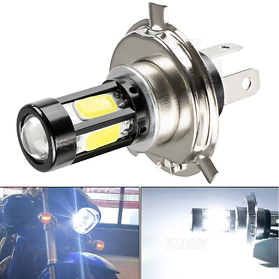 #ad #ad H4 HS1 LED Motorcycle Headlight Bulb 9.3W 900LM Motorbike High Low Beam COB Lamp $8.54