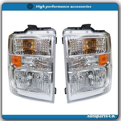#ad LHRH Headlights Headlamps For 2008 2014 Ford E150 E250 E350 E450 Econoline Van $159.60
