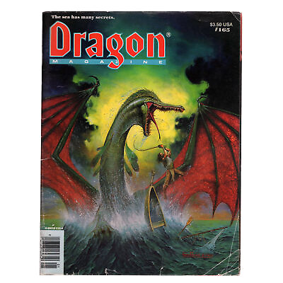 #ad TSR Dragon Magazine Issue #165 ADamp;D DND Damp;D January 1991 Pre owned OOP THG $5.79