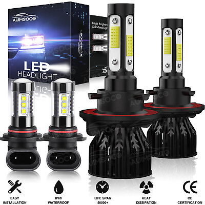 #ad 4x LED Headlight High Low Beam H10 FogLight Combo Kit for Ford F 150 2004 2014 $40.99