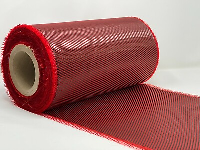 #ad 12quot; Red Carbon Fiber Color Hybrid Cloth Tape 3k 5.7oz 12quot; x 36quot; $19.11