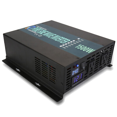 #ad 1500W Pure Sine Wave Power Inverter 36V to 120V Converter Solar Home RV Off Grid $157.94