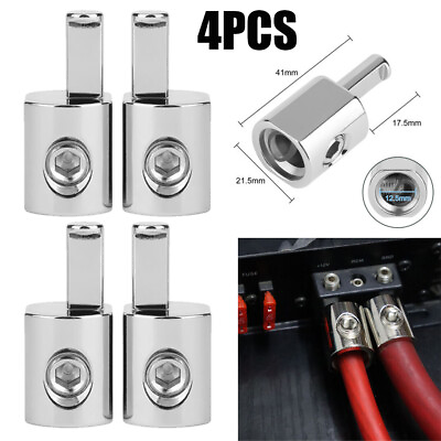 #ad 4x Amp Input Reducer 1 0 Gauge to 4 Gauge Wire Reducer Power Ground Input Reduce $14.58