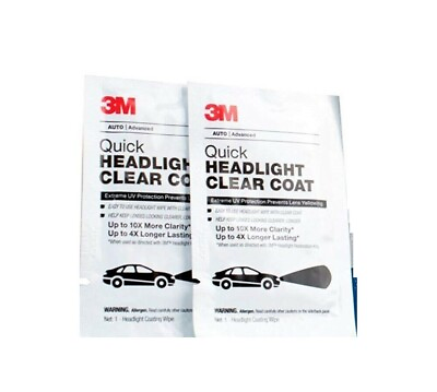 #ad #ad 3M Quick Headlight Clear Coat Wipes 2x Pack $6.97