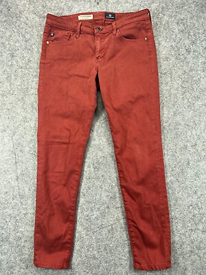#ad Adriano Goldschmied Jeans Womens 27 Red Rust Absolute Skinny Legging Denim 29x26 $16.99