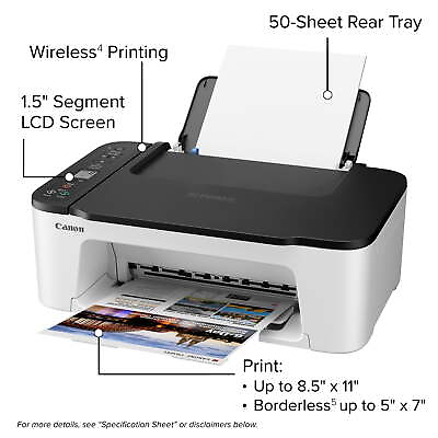#ad PIXMA TS3522 All in One Inkjet Wireless Scanner Printer with Ink included $37.00
