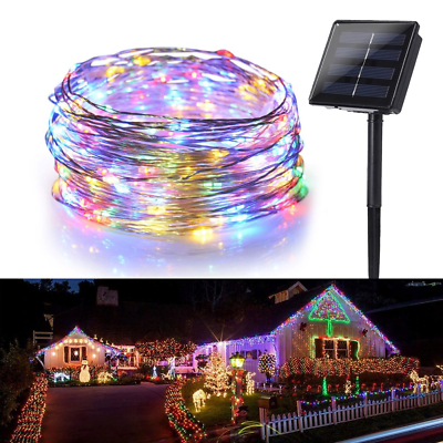 #ad 66#x27; Solar Fairy String Lights 200 LED Waterproof for Outdoor Garden Party Weddin $20.36