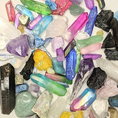 #ad Crystal Grab Bag Assorted Crystal Stone Assortment Trial Mixed Lot 100 Grams $15.00