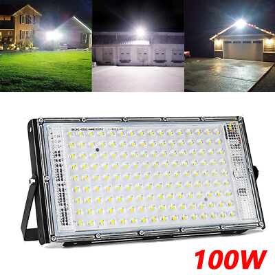 #ad 100W LED Flood Light Garden Outdoor Lamp Yard Security Spotlight Fixtures US $12.99