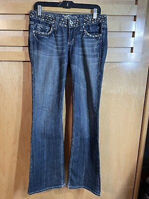 #ad Miss Me JP42885 Low Rise Bootcut Flare Jeans Women’s Size 28X34 Silverado Color $34.85