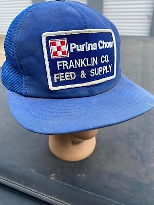 #ad Vintage Purina Chow Franklin Co. Feed amp; Supply Trucker Hat Cap $19.99