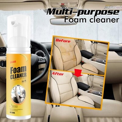 Car Interior Ceiling Leather Seat Cleaner Foam For Car And House 60Ml $19.39